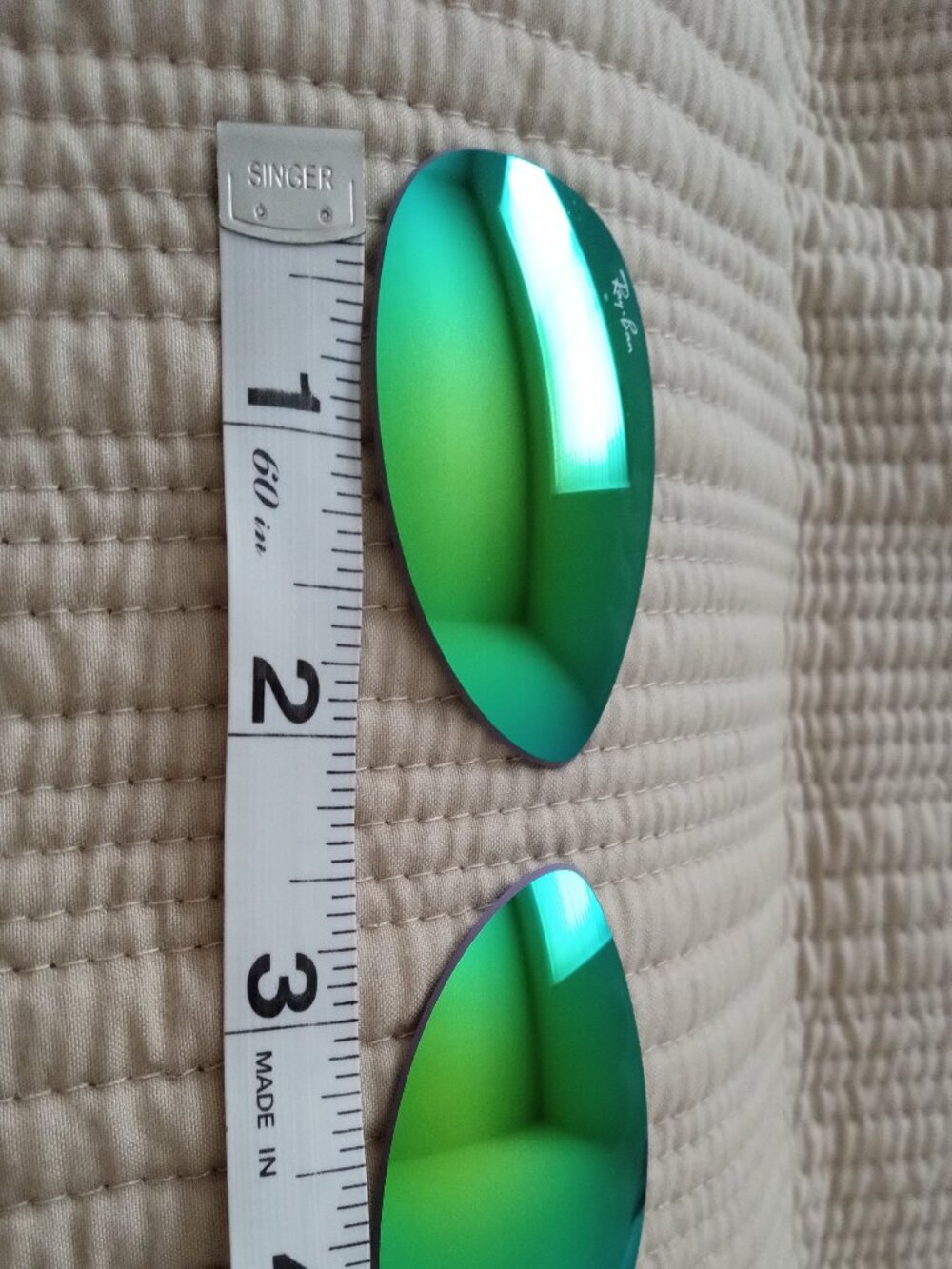 RAY-BAN original GLASS replacement lenses cockpit aviators mirrored green ~ NWOT